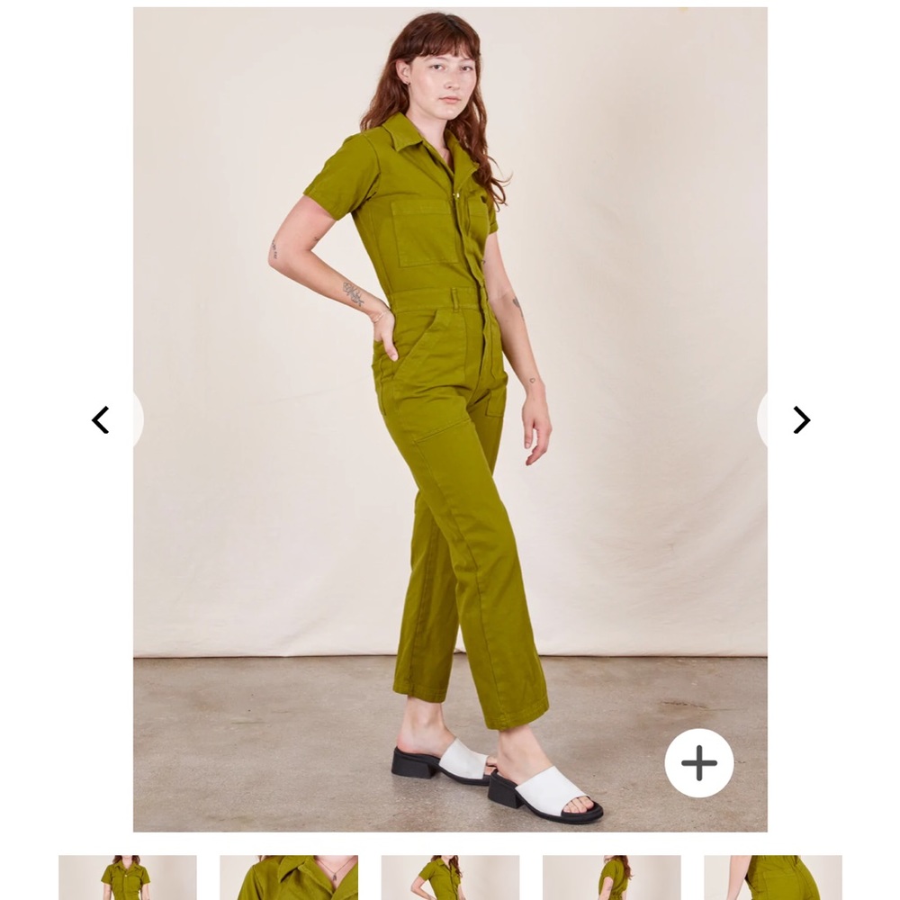 XS Big Bud Press Olive Short Sleeve Jumpsuit